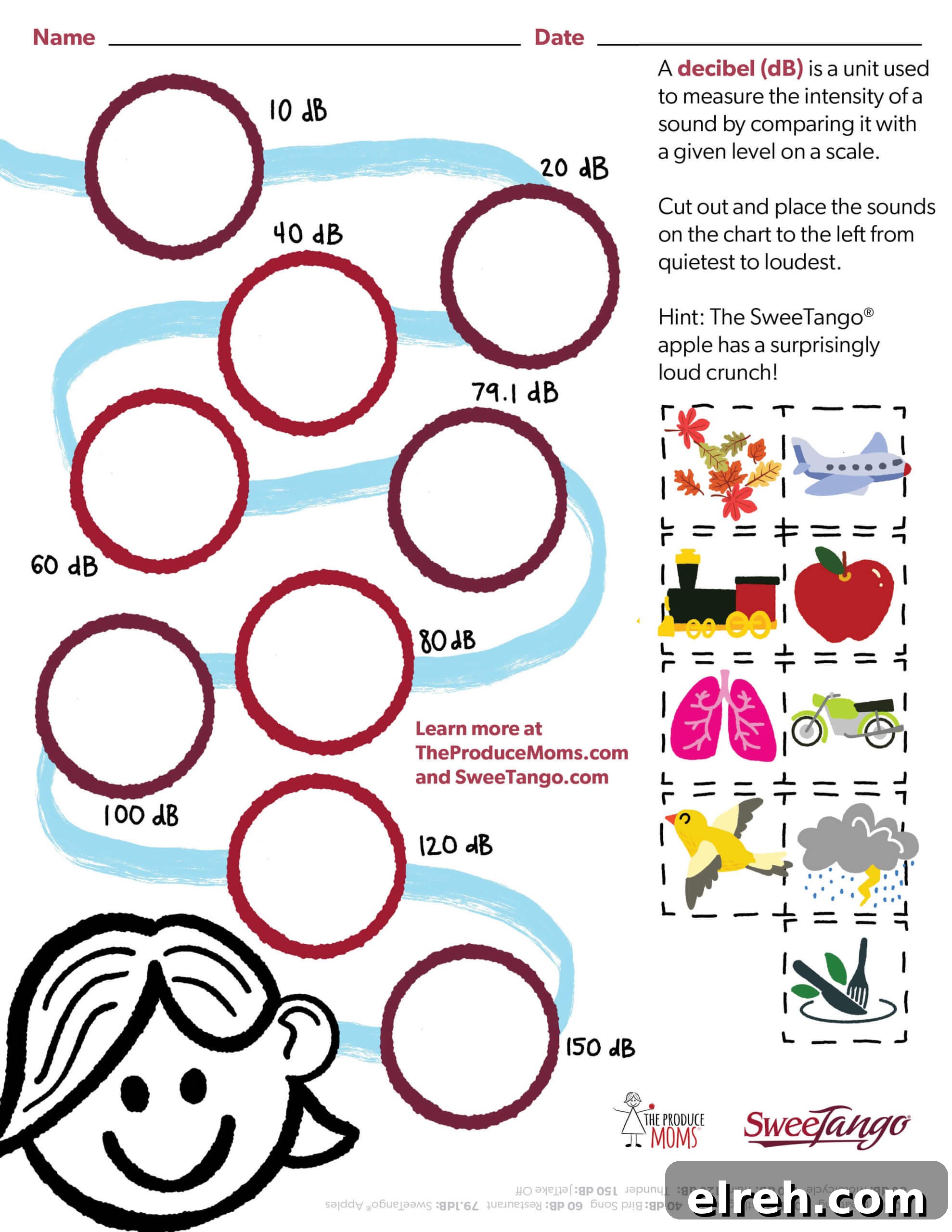 SweeTango activity sheet