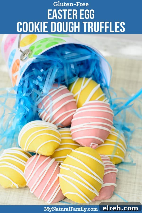 Gluten-Free No-Bake Cookie Dough Truffles for Easter 2 No-Bake Gluten-Free Easter Egg Cookie Dough Truffles
