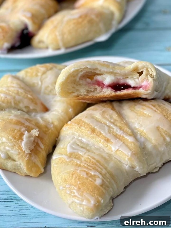 Cream cheese danish pastries