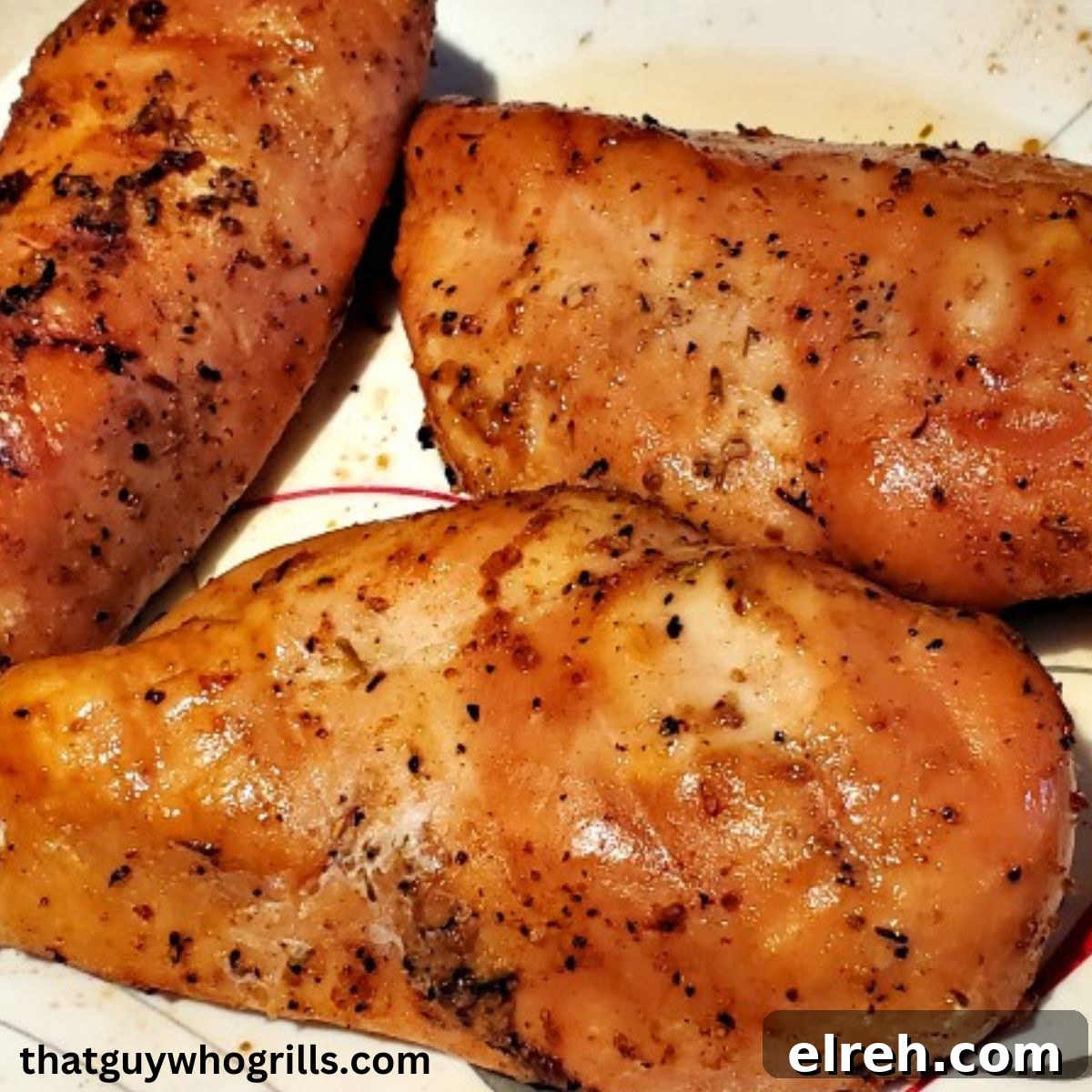 Smoked Chicken Recipes for Tender, Flavorful Results 6 Smoked Chicken Breasts On Plate