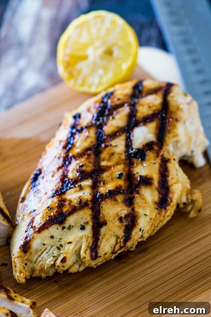 grilled chicken on a cutting board