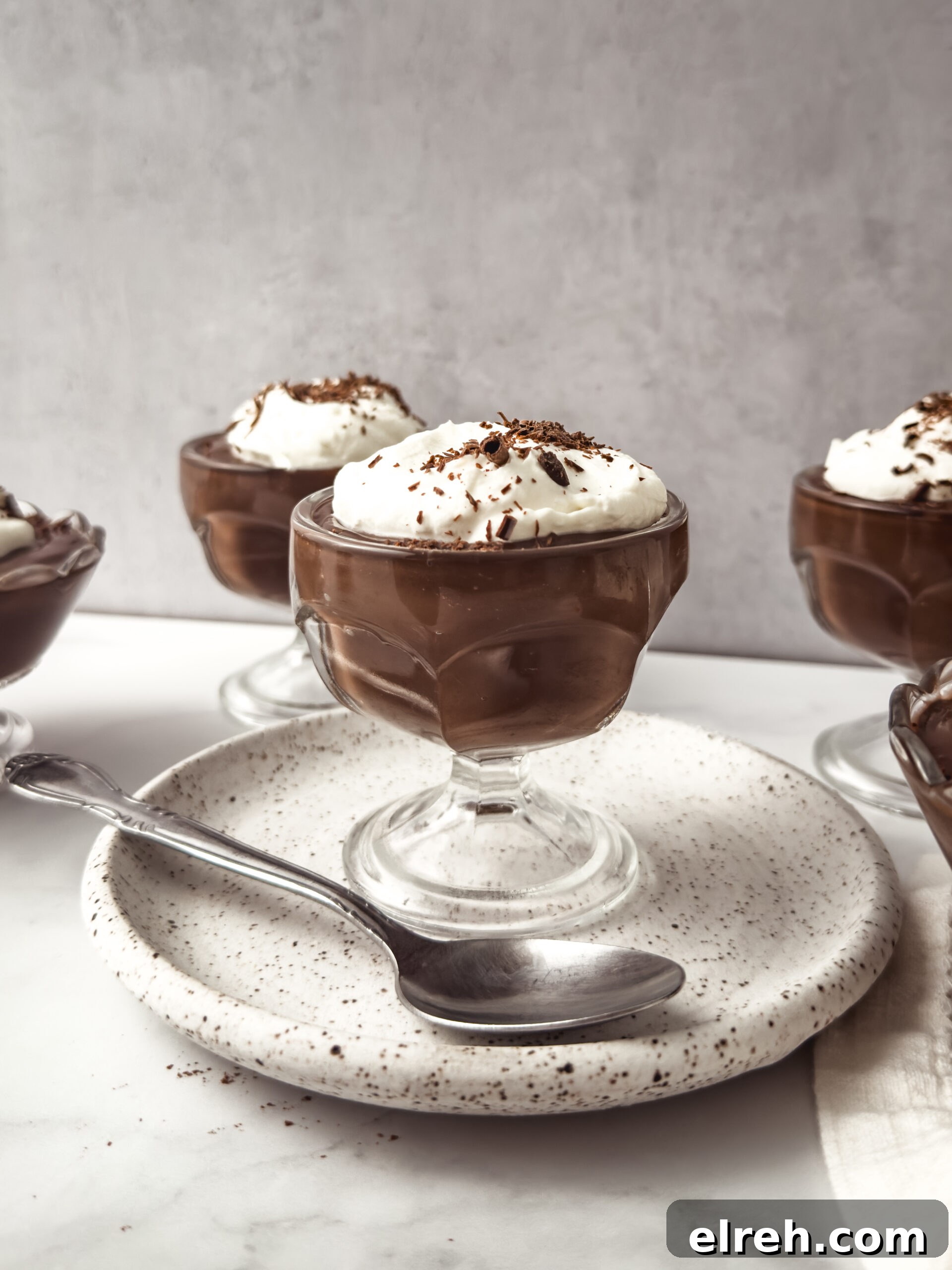 Creamy Homemade Chocolate Pudding Recipe 8 Chocolate pudding served with whipped cream