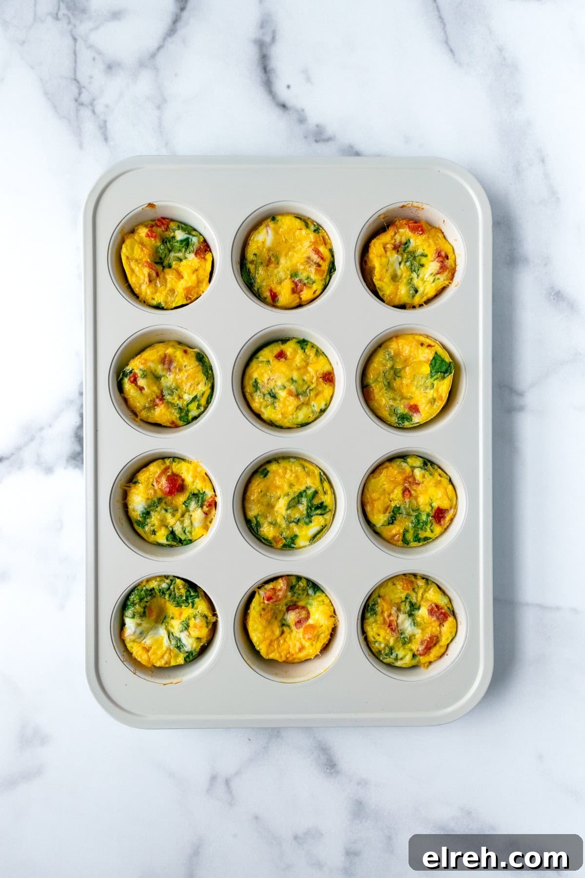 Veggie Egg Bites in Muffin Tin.