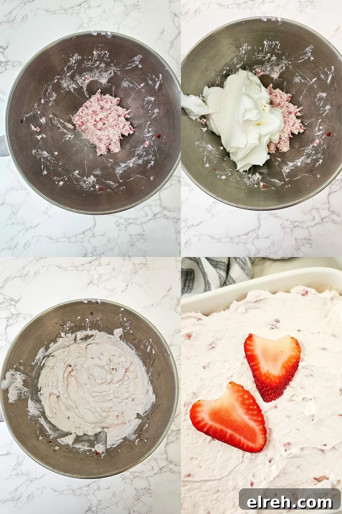 No-Bake Strawberry Cheesecake Dip Recipe 6 Step by step photos for how to make strawberry cheesecake dip.