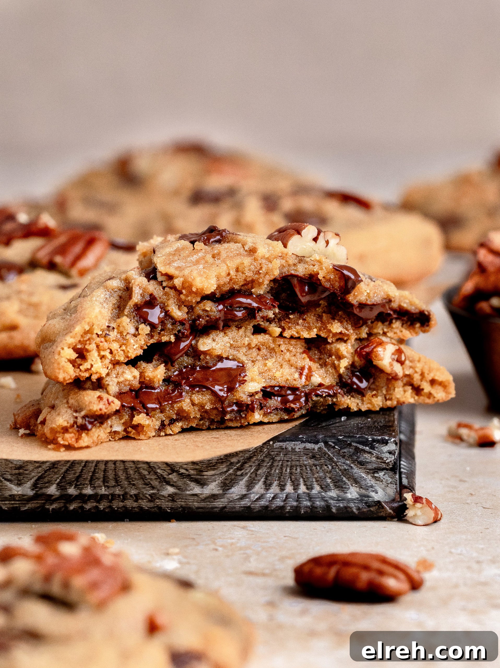 Chewy Chocolate Chip Cookies with Toasted Pecans 11 Cookies in jar