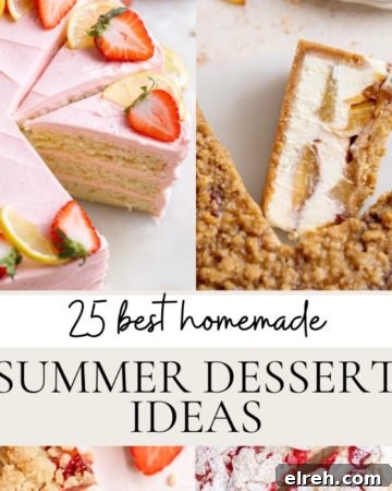 Summer desserts collage