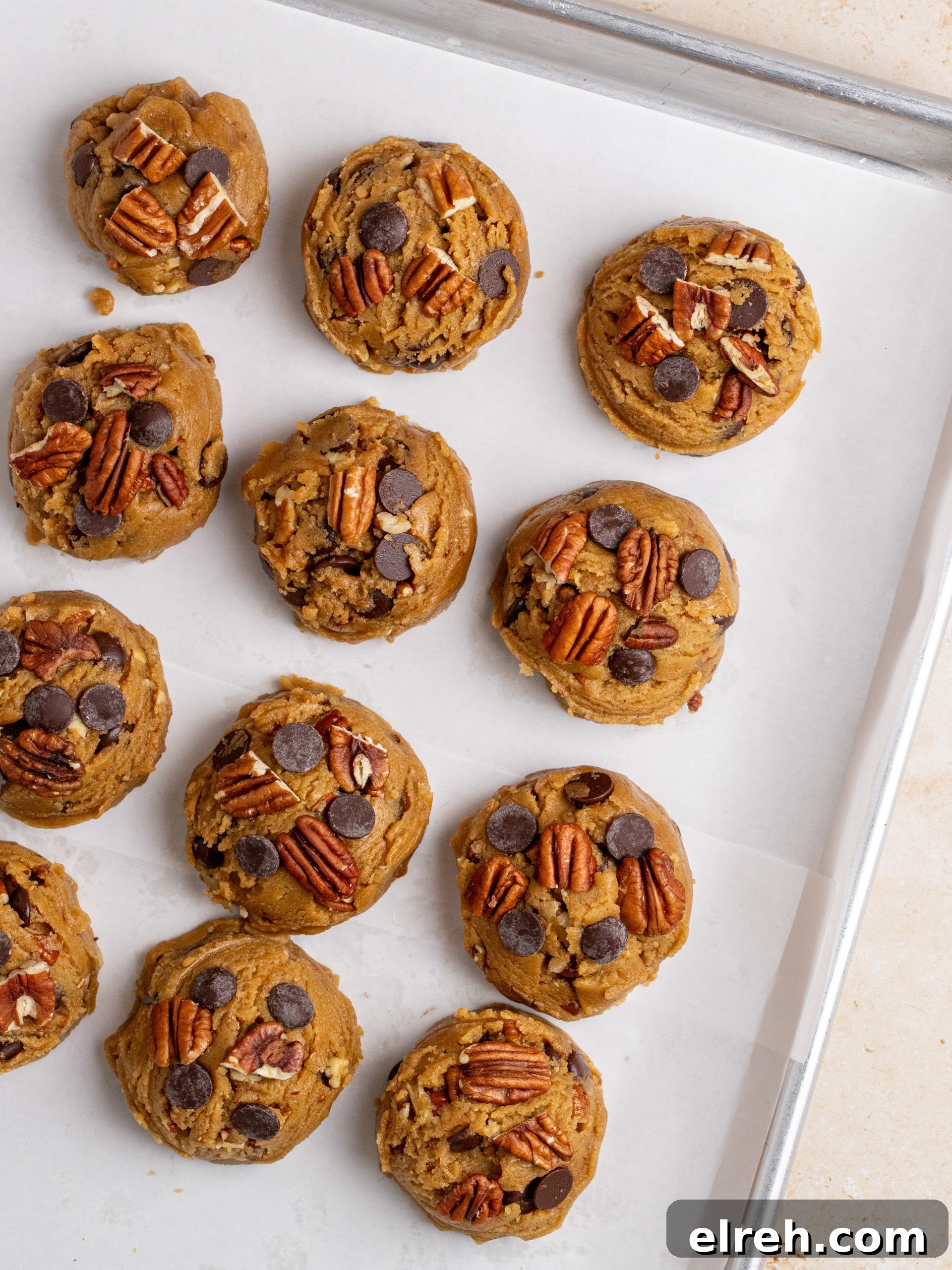 Chewy Chocolate Chip Cookies with Toasted Pecans 8 Baked chocolate chip pecan cookies