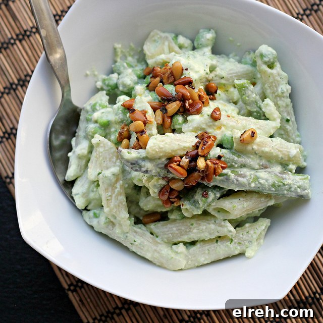 pasta with yogurt peas and chile