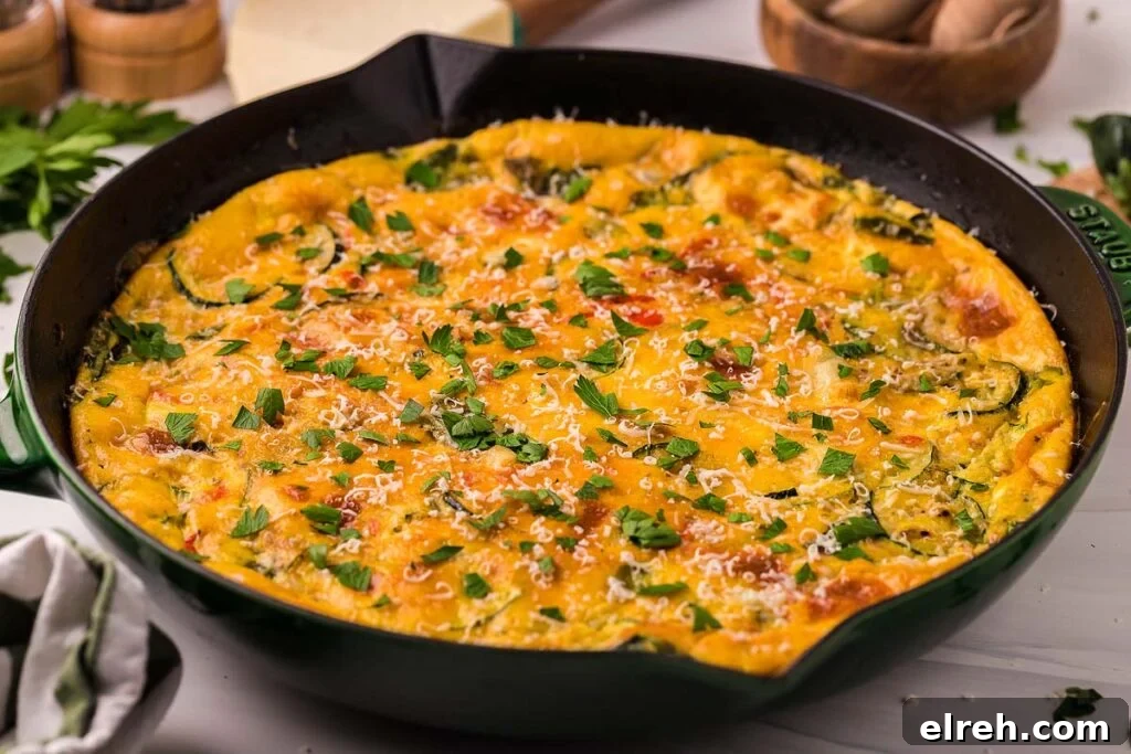 50 July Recipes to Cook This Summer 22 A vegetable frittata cooked in a cast iron skillet.