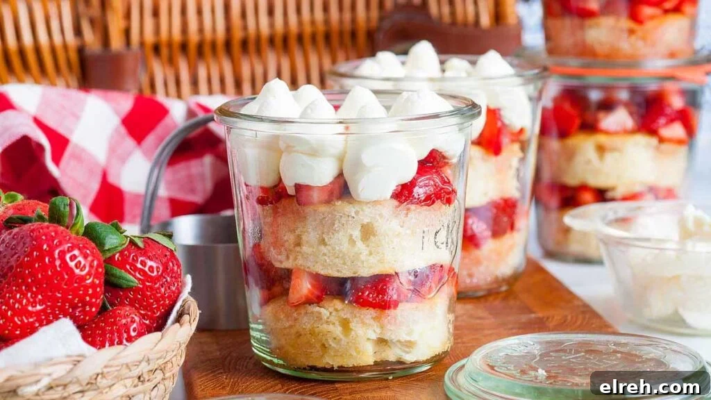 50 July Recipes to Cook This Summer 46 Strawberry shortcake in jars for a picnic.