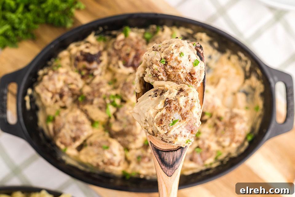 50 July Recipes to Cook This Summer 8 Swedish meatballs that are served in a casserole dish.
