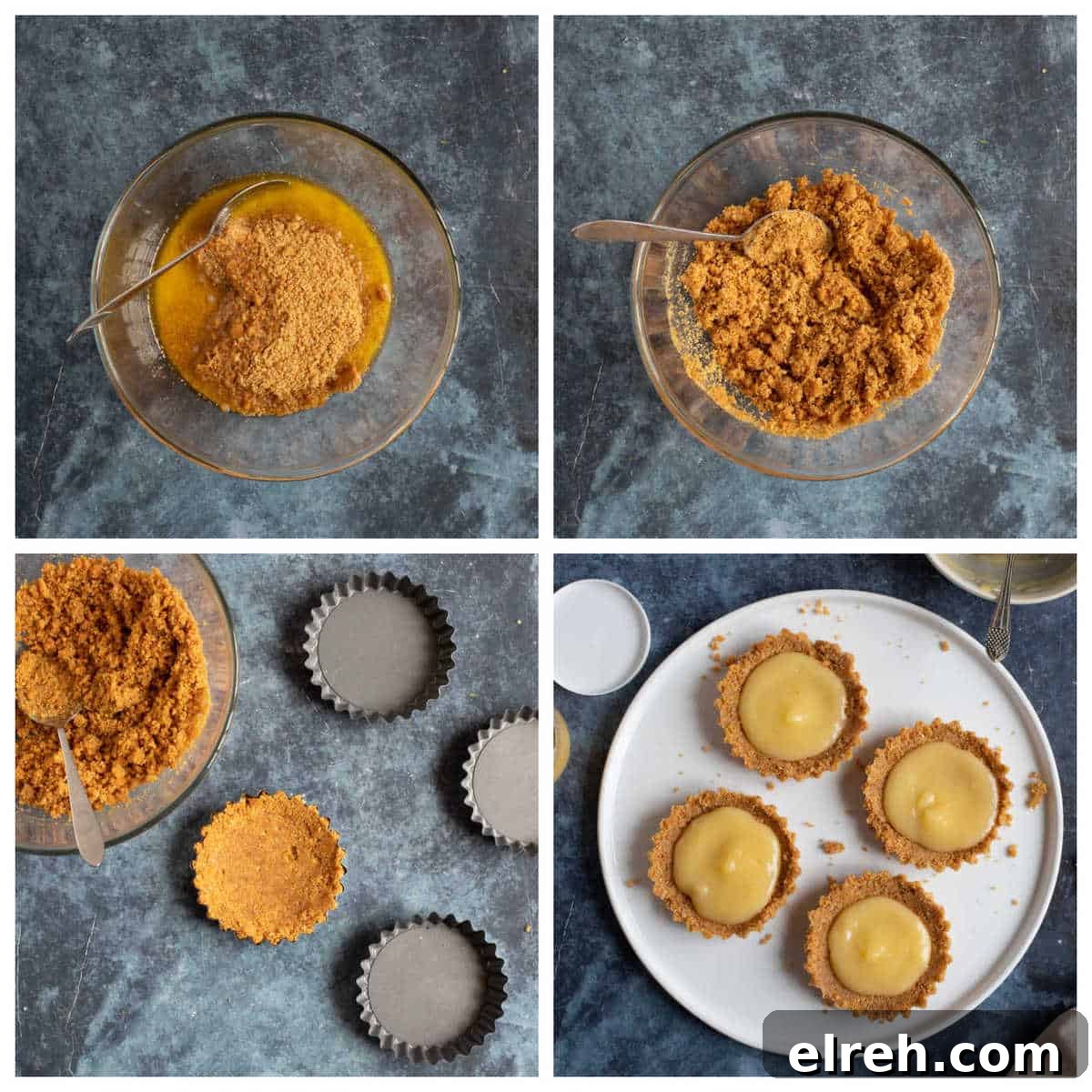 Mini Lemon Curd Tartlets with Buttery Crust 4 Step by step photo instructions for making the lemon curd tartlets.