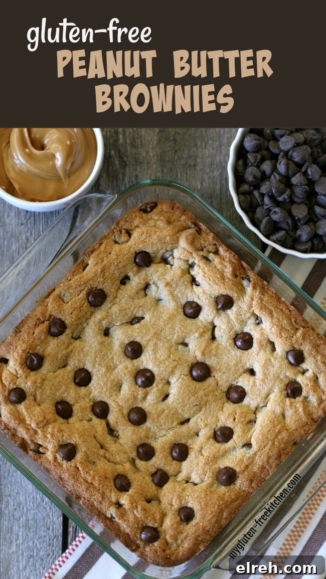 Fudgy Gluten-Free Peanut Butter Brownies Recipe 7 pan of gluten-free peanut butter brownies