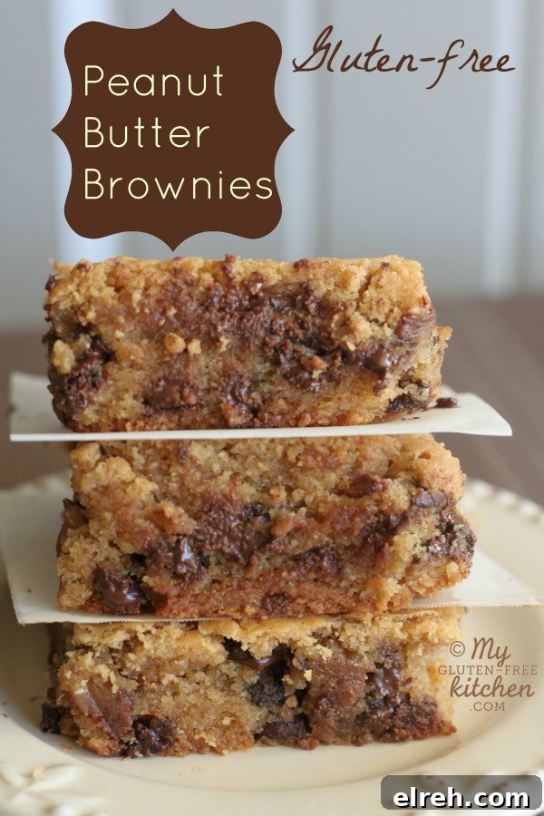 Fudgy Gluten-Free Peanut Butter Brownies Recipe 9 Peanut Butter Brownies {Gluten-free}