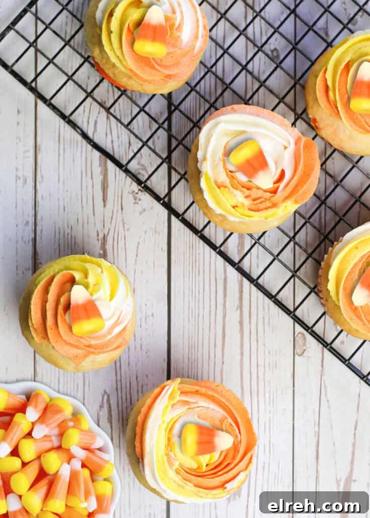 Candy Corn Cupcakes