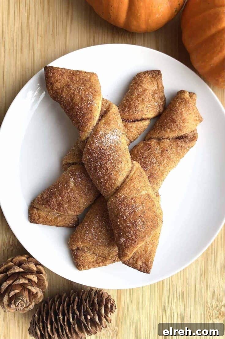 Easy Pumpkin Pie Twists