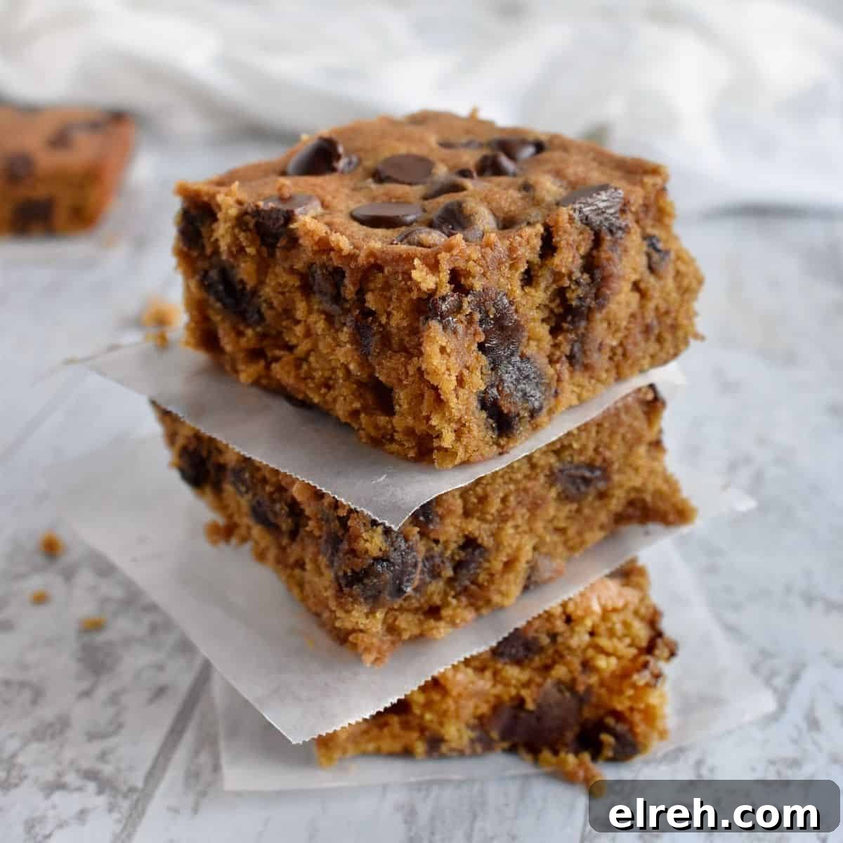 Pumpkin Chocolate Chip Blondies