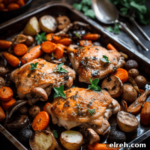 Sheet-Pan Chicken Thighs with Roasted Vegetables 6 Recipe thumbnail