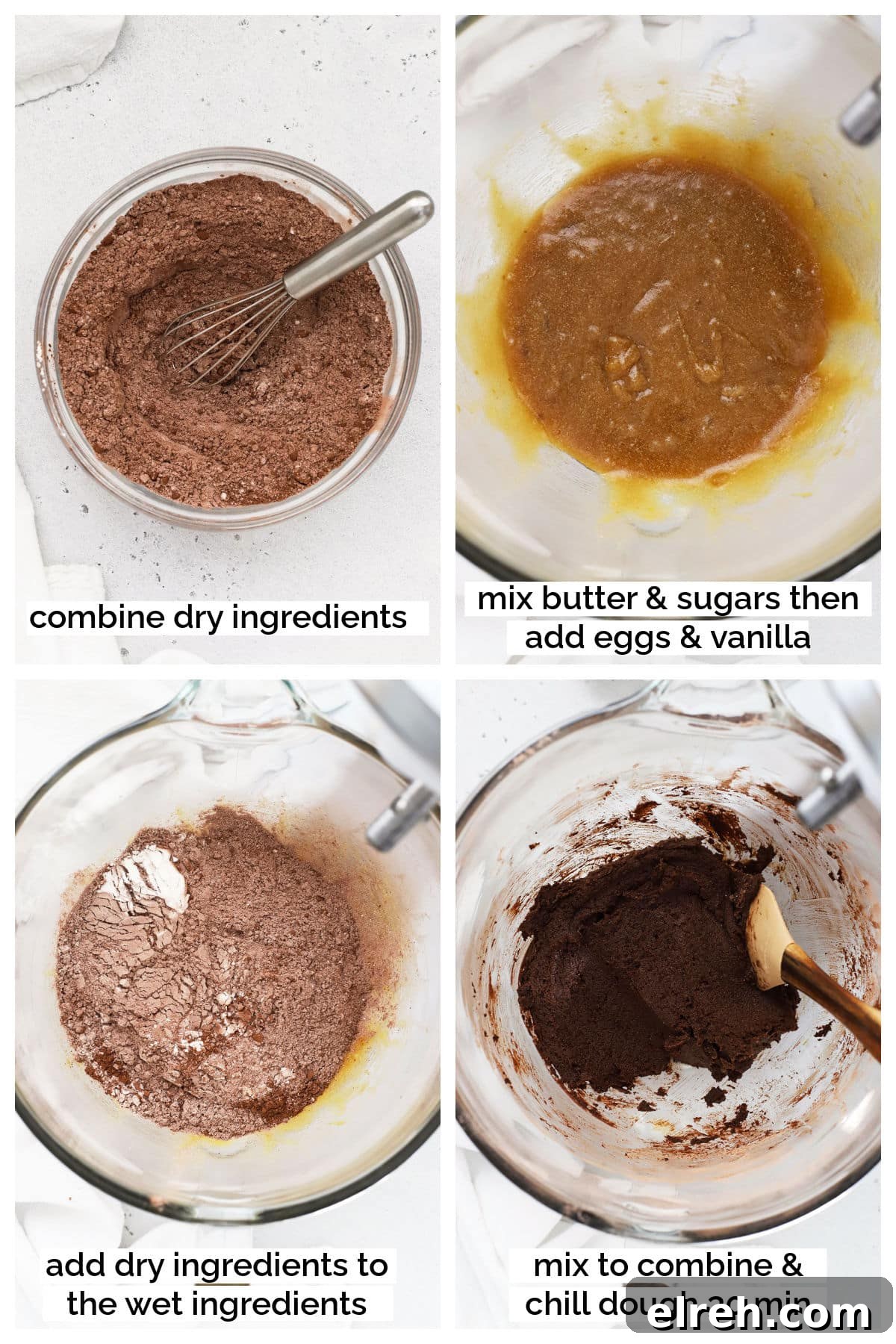 Chewy Gluten-Free Hot Chocolate Cookies Recipe 4 mixing up gluten-free hot chocolate cookie dough