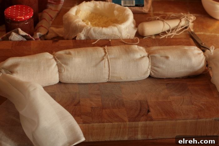Rotolo wrapped in muslin